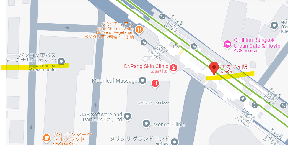 エマカイ駅から東バスターミナルまで