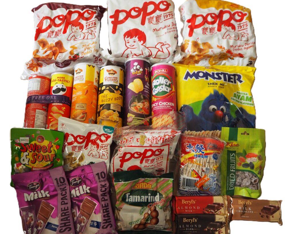 購入したスナック菓子一覧