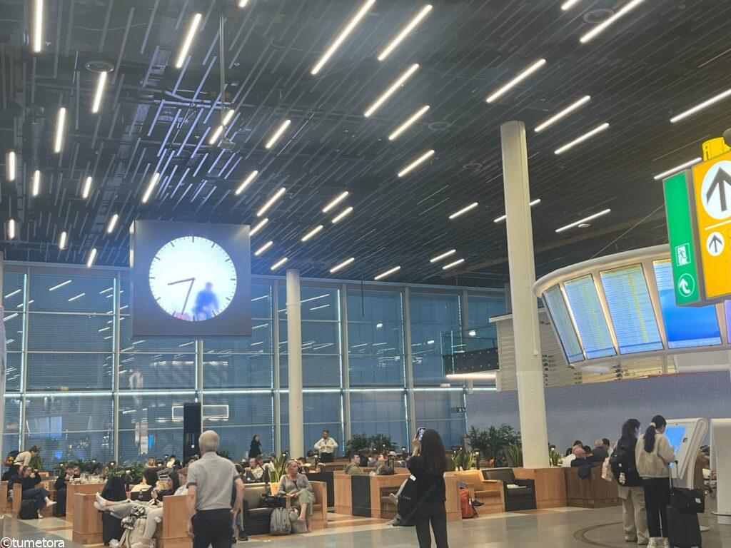 スキポール空港のアート作品の時計