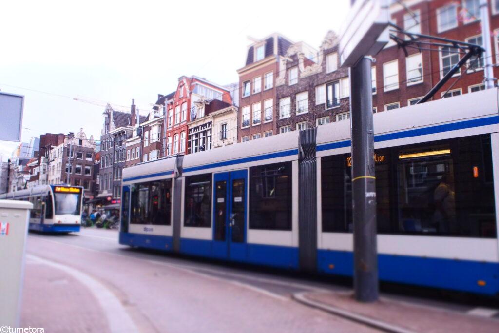アムステルダム市内のトラム