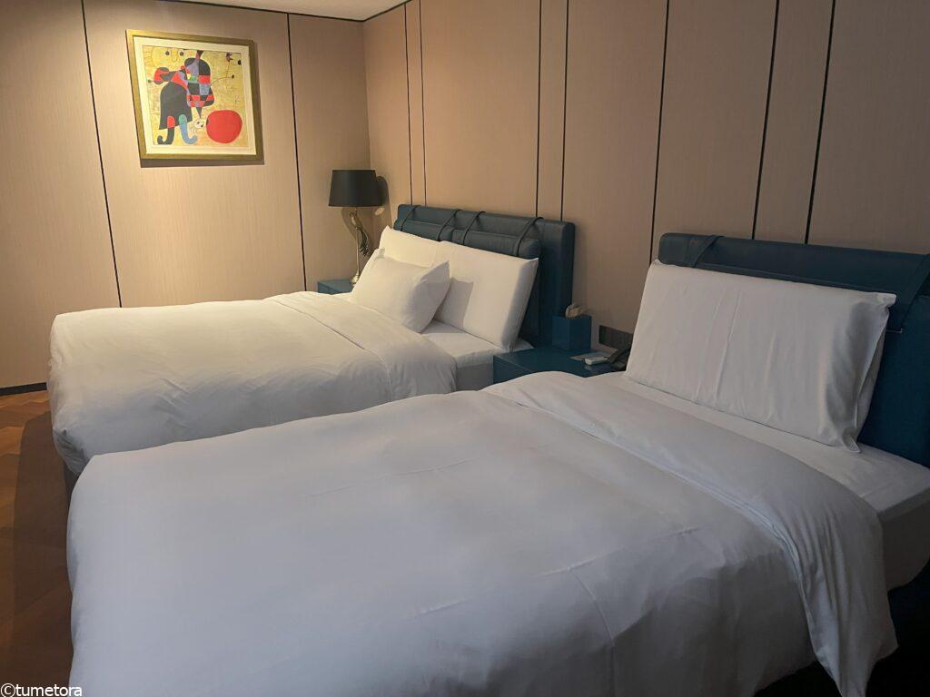 廈門航空の無料トランジェットホテルの部屋