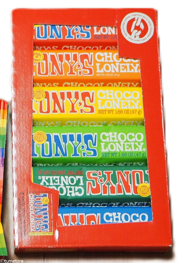 小さい板チョコ（約50g）が6本入りの3種類