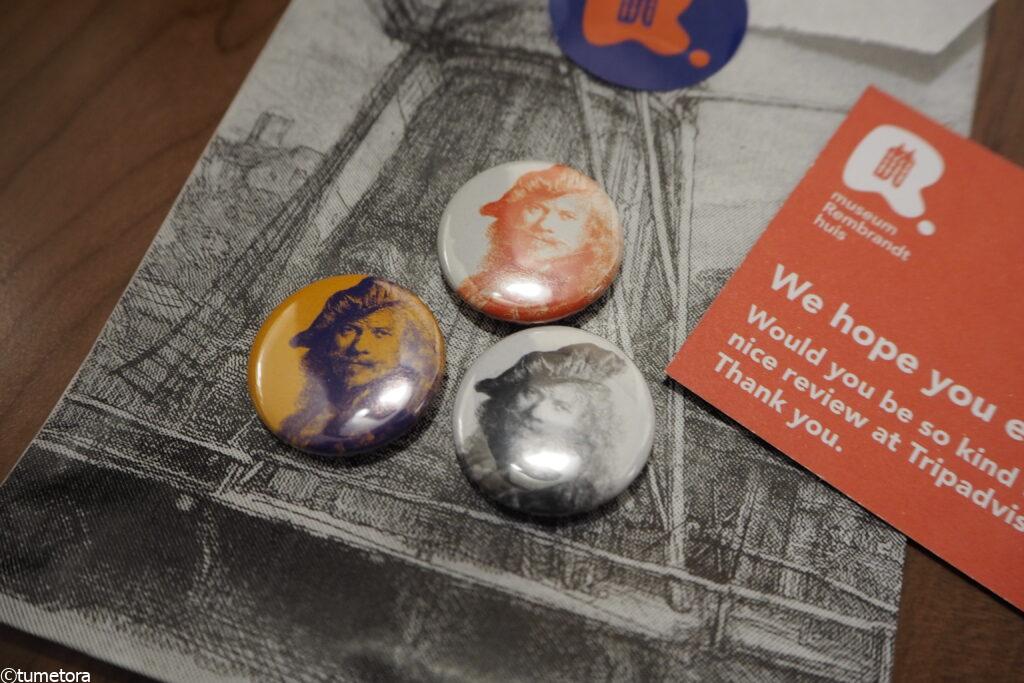 レンブラントの家のお土産の缶バッジ