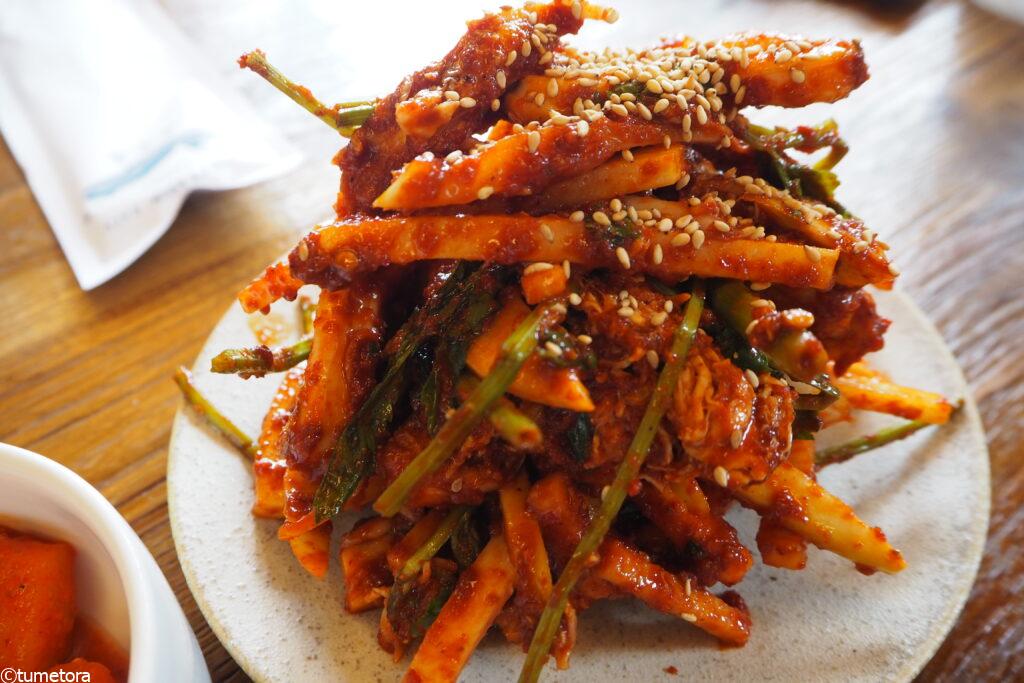 イカと鶏の和え物