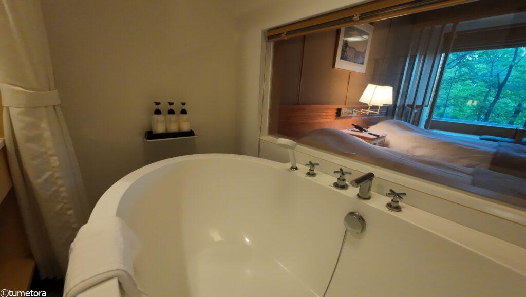 翠山亭の【禁煙】デラックスツイン(38平米)のバスタブ2