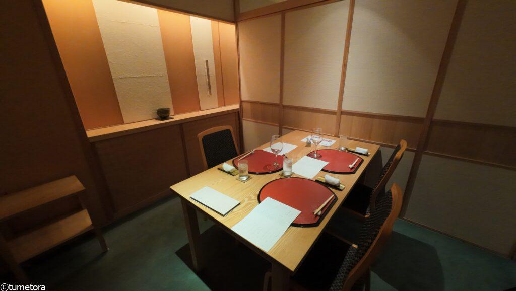 食事処「苔庵」の座席