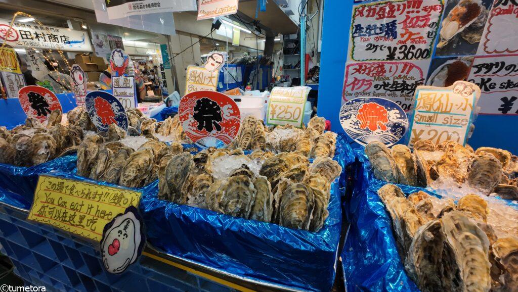 和商市場の牡蠣