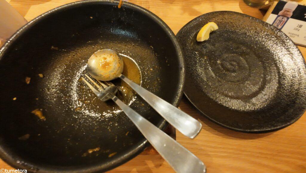スープカレー完食した様子
