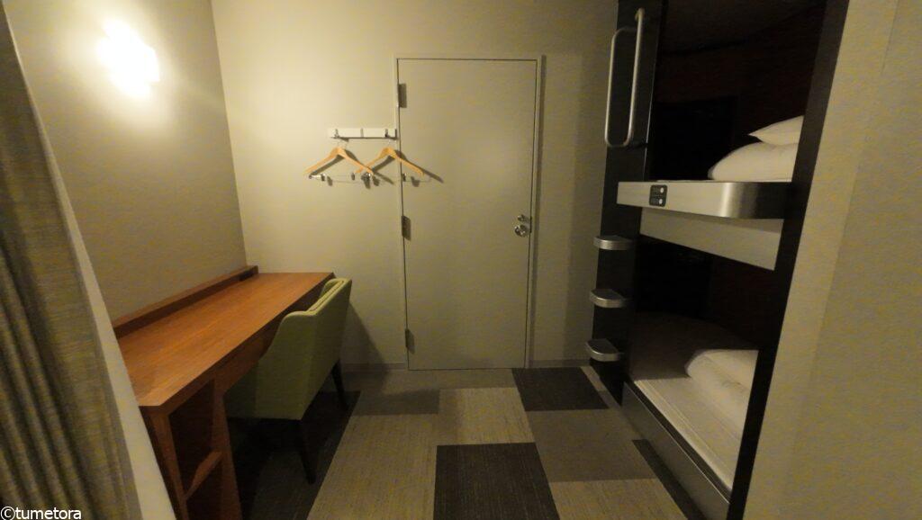 ガーデンズキャビンのプライベートの部屋の様子