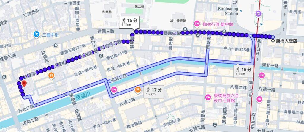 カインドネスホテルから三鳳宮