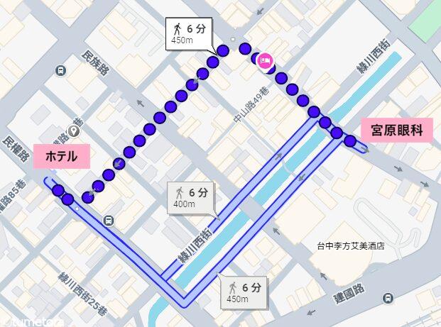 徒歩圏内の主要スポット・所要時間